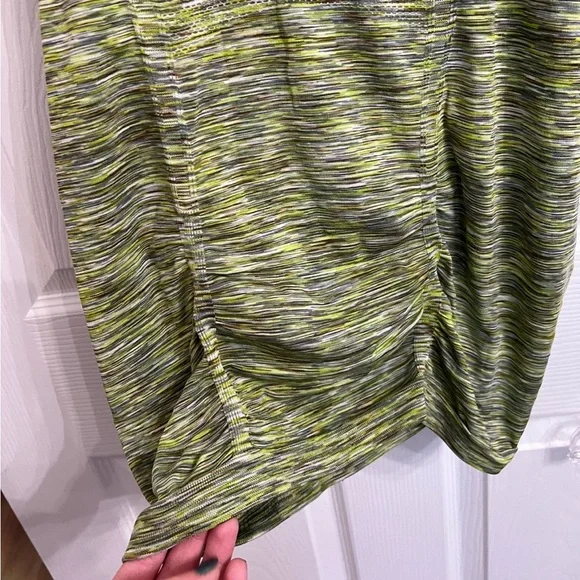 ATHLETA Fast Track Ruched Compression Tank Top Green Gray size medium - Picture 4 of 7